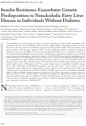 Cover page: Insulin Resistance Exacerbates Genetic Predisposition to Nonalcoholic Fatty Liver Disease in Individuals Without Diabetes