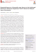 Cover page: Repeated Exposure of Aspergillus niger Spores to the Antifungal Bacterium Collimonas fungivorans Ter331 Selects for Delayed Spore Germination