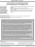 Cover page: Acute Stroke: Current Evidence-based Recommendations for Prehospital Care