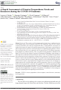 Cover page: A Rapid Assessment of Disaster Preparedness Needs and Resources during the COVID-19 Pandemic.