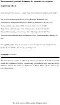 Cover page: Environmental gradients determine the potential for ecosystem engineering effects