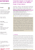 Cover page: Comparative dynamics of microglial and glioma cell motility at the infiltrative margin of brain tumours.