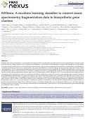 Cover page: NPOmix: A machine learning classifier to connect mass spectrometry fragmentation data to biosynthetic gene clusters