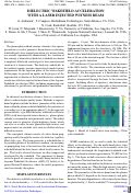 Cover page: Dielectric Wakefield Acceleration with a Laser Injected Witness Beam