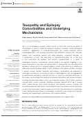 Cover page: Tauopathy and Epilepsy Comorbidities and Underlying Mechanisms.