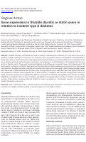 Cover page: Gene expression in thiazide diuretic or statin users in relation to incident type 2 diabetes.
