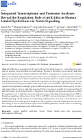 Cover page: Integrated Transcriptome and Proteome Analyses Reveal the Regulatory Role of miR-146a in Human Limbal Epithelium via Notch Signaling