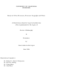 Cover page: Essays in Urban Economics, Economic Geography and Water