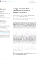 Cover page: Using dune restoration on an urban beach as a coastal resilience approach