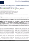 Cover page: Long-term pelvic fracture and overall mortality risk after pelvic cancer and pelvic radiation.