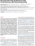 Cover page: Resonant Soft X-Ray Scattering Provides Protein Structure with Chemical Specificity.