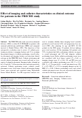 Cover page: Effect of imaging and catheter characteristics on clinical outcome for patients in the PRECISE study