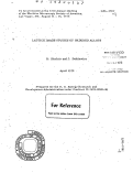 Cover page: LATTICE IMAGE STUDIES OF ORDERED ALLOYS