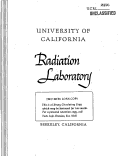 Cover page: FURTHER PRODUCTION OF TRANSCURIUM NUCLIDES BY NEUTRON IRRADIATION