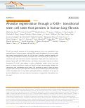 Cover page: Alveolar regeneration through a Krt8+ transitional stem cell state that persists in human lung fibrosis