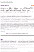 Cover page: Absence of Kidney Tubular Injury in Patients With Acute Heart Failure With Acute Kidney Injury.