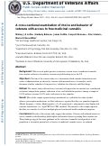 Cover page: A cross-sectional examination of choice and behavior of veterans with access to free medicinal cannabis