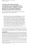 Cover page: The Relationship Between Counseling and Adherence to Antiretroviral Therapy Among Pregnant and Breastfeeding Women Enrolled in Option B.