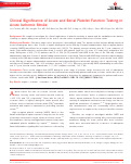 Cover page: Clinical Significance of Acute and Serial Platelet Function Testing in Acute Ischemic Stroke