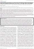 Cover page: Sleep and Cognitive Performance From Teens To Old Age: More Is Not Better.