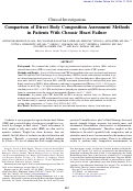 Cover page: Comparison of direct body composition assessment methods in patients with chronic heart failure.