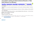 Cover page: Concomitant Leaching and Electrochemical Extraction of Rare Earth Elements from Monazite