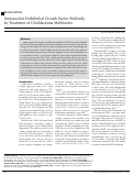 Cover page: Antivascular Endothelial Growth Factor Antibody for Treatment of Glioblastoma Multiforme