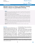 Cover page: Managers' Practices of Tobacco and Marijuana Smoking Policies in Hispanic-Occupied Multiunit Housing