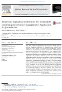 Cover page: Exogenous regulatory institutions for sustainable common pool resource management: Application to groundwater