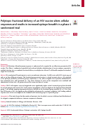 Cover page: Polytopic fractional delivery of an HIV vaccine alters cellular responses and results in increased epitope breadth in a phase 1 randomized trial