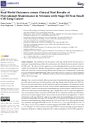 Cover page: Real World Outcomes versus Clinical Trial Results of Durvalumab Maintenance in Veterans with Stage III Non-Small Cell Lung Cancer.