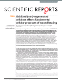 Cover page: Oxidized (non)-regenerated cellulose affects fundamental cellular processes of wound healing