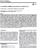 Cover page: On the effects of wildfires on precipitation in Southern Africa