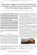 Cover page: Finite-Element Analysis of the Strain Distribution Due to Bending in a REBCO Coated Conductor for Canted Cosine Theta Dipole Magnet Applications