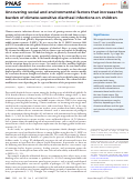 Cover page: Uncovering social and environmental factors that increase the burden of climate-sensitive diarrheal infections on children