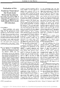 Cover page: Evaluation of the Predictive Potential of the Short Acute Retroviral Syndrome Severity Score for HIV-1 Disease Progression in Individuals With Acute HIV Infection