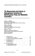 Cover page: The Measurement and Analysis of Heterogeneous Emissions by Multifrequency Phase and Modulation Fluorometry