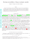 Cover page: On time-reversibility of linear stochastic models