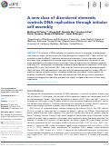 Cover page: A new class of disordered elements controls DNA replication through initiator self-assembly