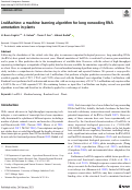 Cover page: LncMachine: a machine learning algorithm for long noncoding RNA annotation in plants