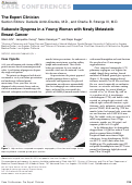 Cover page: Subacute Dyspnea in a Young Woman with Newly Metastatic Breast Cancer.