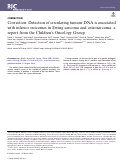 Cover page: Correction: Detection of circulating tumour DNA is associated with inferior outcomes in Ewing sarcoma and osteosarcoma: a report from the Children’s Oncology Group