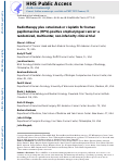 Cover page: Radiotherapy plus cetuximab or cisplatin in human papillomavirus-positive oropharyngeal cancer (NRG Oncology RTOG 1016): a randomised, multicentre, non-inferiority trial