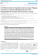 Cover page: 3-D Electrochemical Impedance Spectroscopy Mapping of Arteries to Detect Metabolically Active but Angiographically Invisible Atherosclerotic Lesions