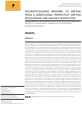 Cover page: Reconceptualizing Response to Writing from a Longitudinal Perspective: Writing Development and Dialogic Interaction