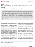 Cover page: Risk of weight gain for specific antipsychotic drugs: a meta-analysis.