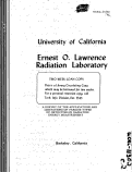 Cover page: A SURVEY OF THE APPLICATIONS AND LIMITATIONS OF VARIOUS TYPES OF DETECTORS IN RADIATION ENERGY MEASUREMENT