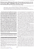 Cover page: Enhancement of Estrogen Receptor Transcriptional Activity by the Coactivator GRIP-1 Highlights the Role of Activation Function 2 in Determining Estrogen Receptor Pharmacology*