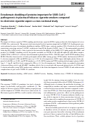 Cover page: Ectodomain shedding of proteins important for SARS-CoV-2 pathogenesis in plasma of tobacco cigarette smokers compared to electronic cigarette vapers: a cross-sectional study