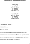 Cover page: Genomic Prospecting for Microbial Biodiesel Production